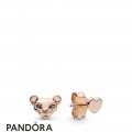 Women's Pandora Lion Princess & Heart Stud Earrings Pandora Rose