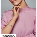 Women's Pandora Logo And Heart Bands Spacer Charm