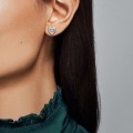 Women's Pandora Logo Heart Earring Studs
