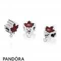 Women's Pandora Love Canada Charm Red Enamel