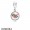 Women's Pandora Maryland Flag Heart Dangle Charm Mixed Enamel