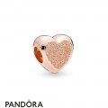 Women's Pandora Matte Brilliance Heart Charm Pandora Rose