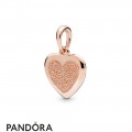 Women's Pandora Matte Brilliance Heart Pendant Pandora Rose