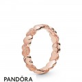 Women's Pandora Matte Brilliance Hearts Ring Pandora Rose