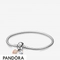 Pandora Moments Leaves Snake Chain Bracelet