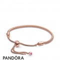 Women's Pandora Moments Pandora Rose Peach Blossom Flower Sliding Bracelet