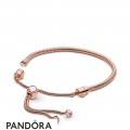Women's Pandora Moments Pandora Rose Peach Blossom Flower Sliding Bracelet