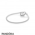 Women's Pandora Moments Smooth Bracelet With Loved Heart Padlock Clasp