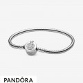 Pandora Moments Sparkling Crown O Snake Chain Bracelet