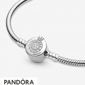 Pandora Moments Sparkling Crown O Snake Chain Bracelet