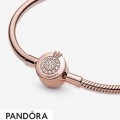 Pandora Moments Sparkling Crown O Snake Chain Cz Bracelet