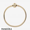 Pandora Moments Sparkling Crown O Snake Chain Shine Bracelet