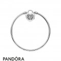 Women's Pandora Moments Sterling Silver Bangle With Tree Of Love Clasp