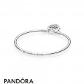 Women's Pandora Moments Sterling Silver Bangle With Tree Of Love Clasp