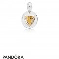 Women's Pandora Mum's Golden Heart Pendant Charm