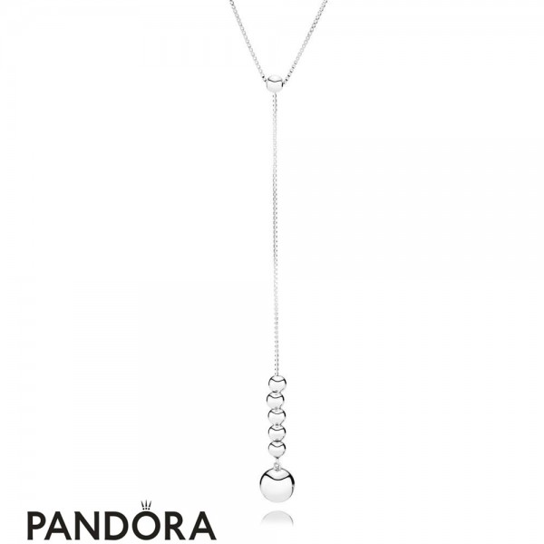 Women's Pandora Necklace Of Pearls In Silver