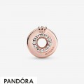 Women's Pandora Open Centre Pave Crown O Charm