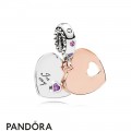 Women's Pandora Part Of My Heart Dangle Charm Pandora Rose Soft Pink Lilac Crystals