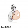 Women's Pandora Part Of My Heart Dangle Charm Pandora Rose Soft Pink Lilac Crystals