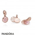 Women's Pandora Pattern Of Love Dangle Charm Pandora Rose Pink Enamel