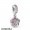 Women's Pandora Pave Peach Blossom Flower Charm