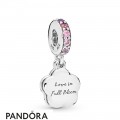 Women's Pandora Pave Peach Blossom Flower Charm