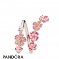 Women's Pandora Peach Blossom Flower Branch Ring
