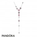 Women's Pandora Peach Blossom Flower Necklace