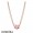 Women's Pandora Peach Blossom Flower Necklace Cz
