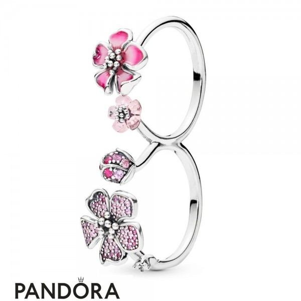 Women's Pandora Peach Blossom Flowers Ring