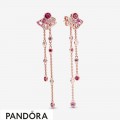 Women's Pandora Pink Fan Dangle Earrings