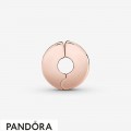 Women's Pandora Pink Fan Pattern Spacer Clip Charm