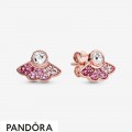 Women's Pandora Pink Fan Stud Earrings