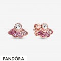 Women's Pandora Pink Fan Stud Earrings