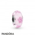 Women's Pandora Pink Flower Murano Glass Charm