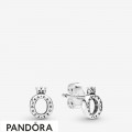 Women's Pandora Polished Crown O Stud Earrings