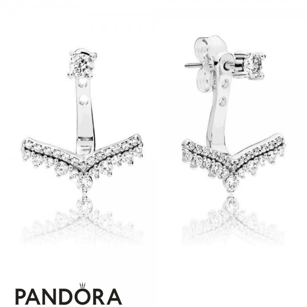 Women's Pandora Princess Wishbone Earring Studs