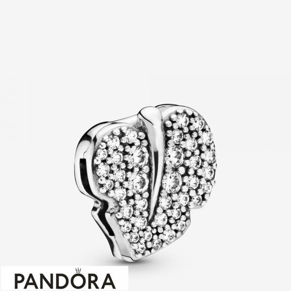 Pandora Reflexions Sparkling Leaf Clip Charm