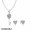 Women's Pandora Regal Pattern Necklace And Earring Gift Set