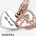 Women's Pandora Rope Heart & Love Anchor Dangle Charm