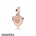 Pandora Rose Logo Heart Necklace Pendant