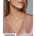 Pandora Rose Logo Heart Necklace Pendant