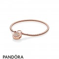 Pandora Rose Moments Smooth Bracelet With Pandora Signature Padlock Clasp