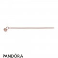 Pandora Rose Moments Smooth Bracelet With Pandora Signature Padlock Clasp