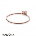 Pandora Rose Moments Smooth Bracelet With Pandora Signature Padlock Clasp