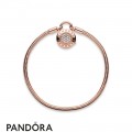 Pandora Rose Moments Smooth Bracelet With Pandora Signature Padlock Clasp