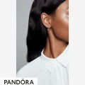 Pandora Rose Pave Bead Hoop Earrings