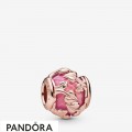 Pandora Rose Pink Decorative Leaves Charm