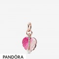 Pandora Rose Pink Murano Glass Leaf Pendant