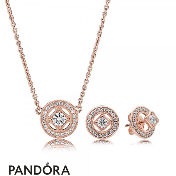 Pandora Rose Vintage Allure Necklace And Earring Gift Set